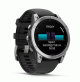 fēnix E – 47 mm, AMOLED - Stainless Steel with Black Silicone Band - 010-03025-00 - Garmin